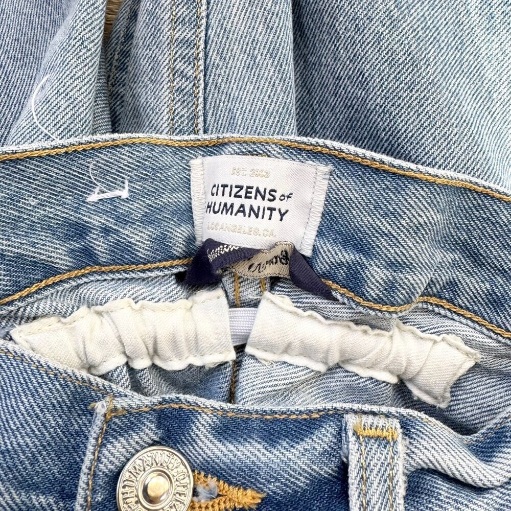 Citizens of Humanity Gwendoline Scrunch Wide Leg Jeans Dakota Blue 24 - Picture 13 of 17